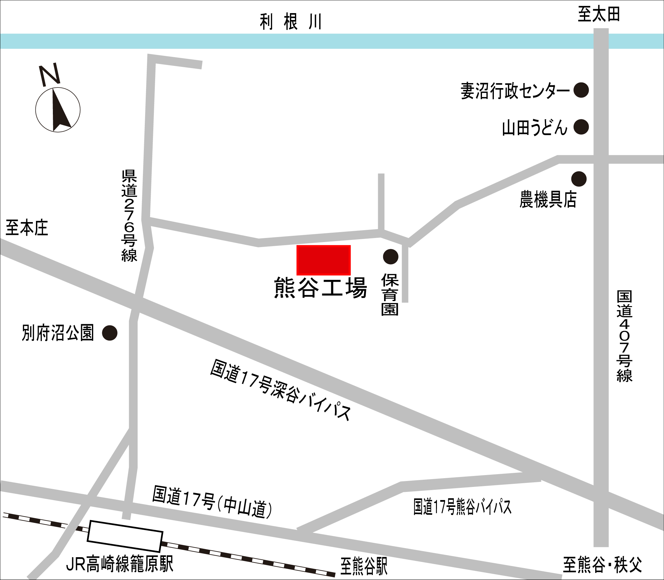 熊谷工場略地図